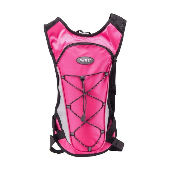 BLACK Pinty Hydration Backpack Pack with 2L Water Bladder for One Day Outdoor - Picture 1 of 14